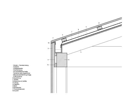 Schuppen Detail Traufe