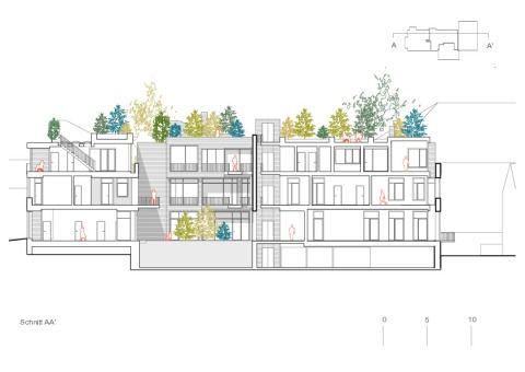 Tabakfabrik Dresden - Schnitt AA'