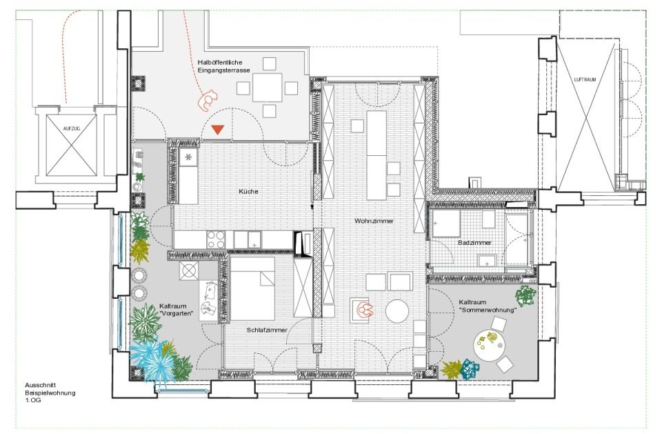 Tabakfabrik Dresden - Grundriss Beispielwohnung