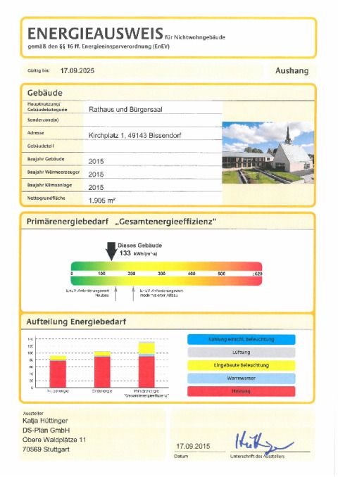 Energieausweis Aushang