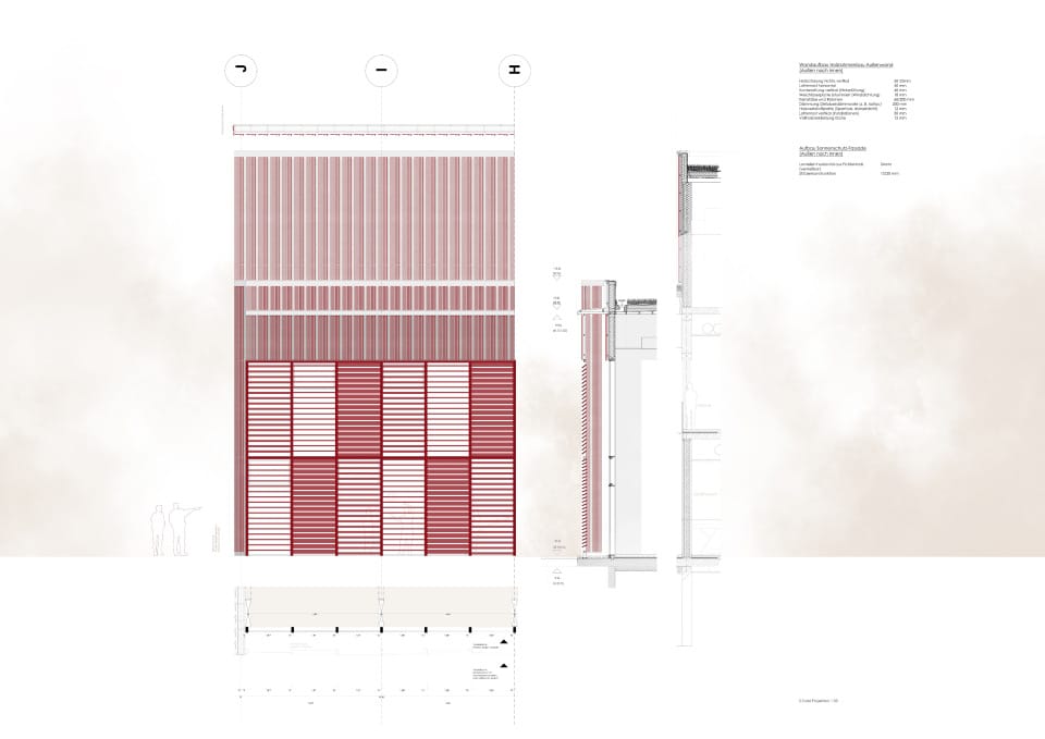 3 Tafel Projektion Fassade