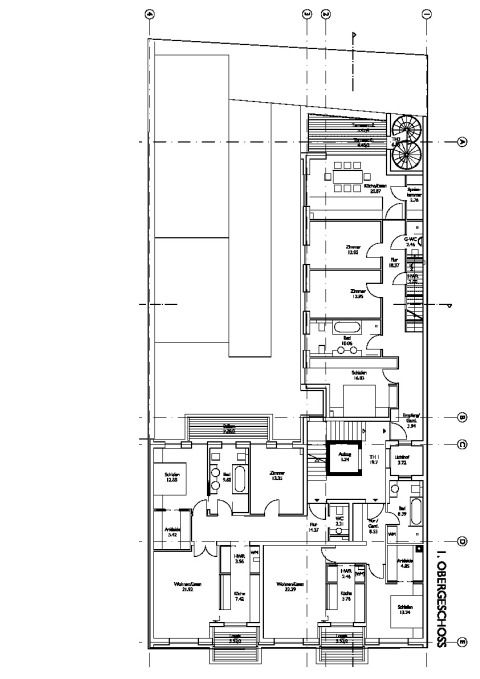 Grundriss 1. Obergschoss Kreutzigerstraße