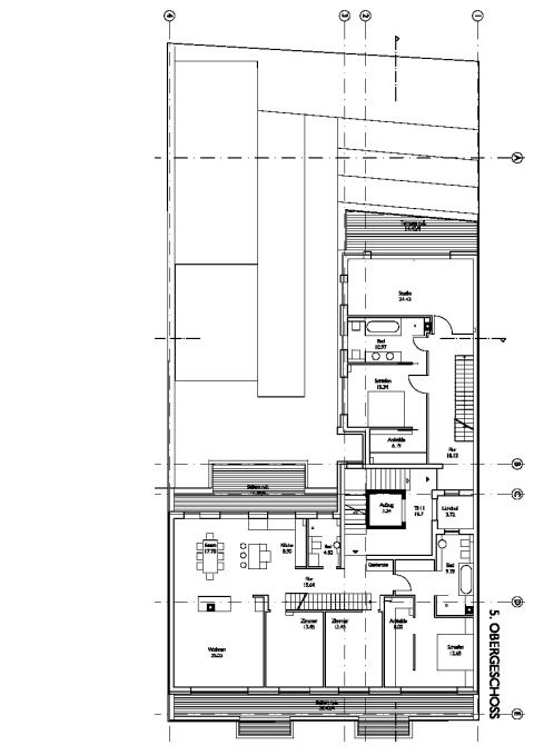 Grundriss 5. Obergeschoss Kreutzigerstraße