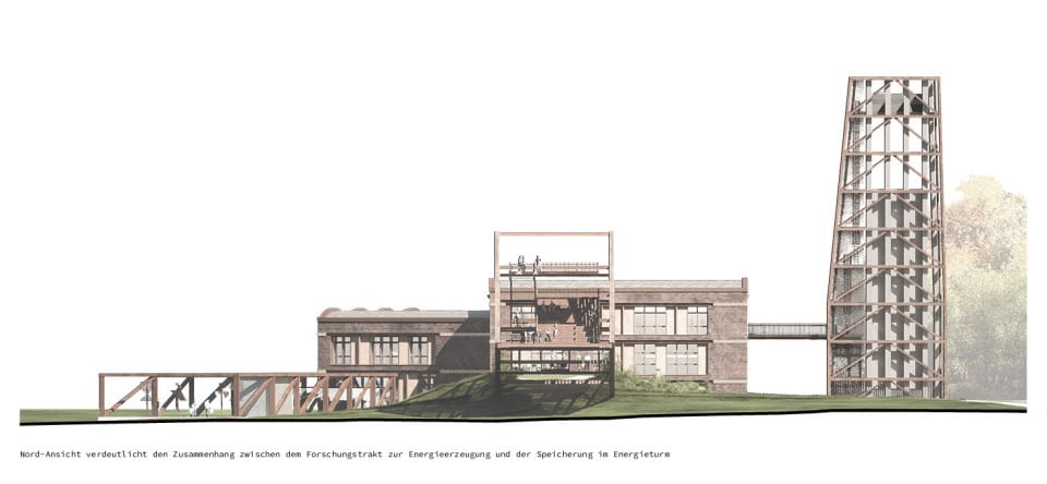 Ansicht von Norden _ Treppenskulptur