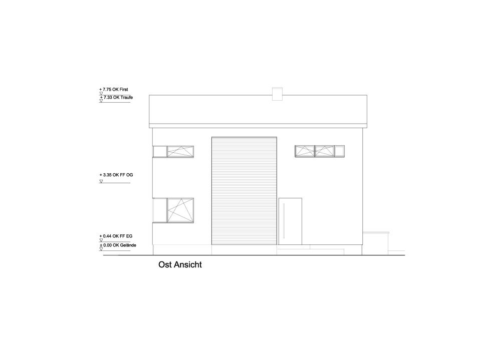 Ansicht Ost - Erschließungsseite