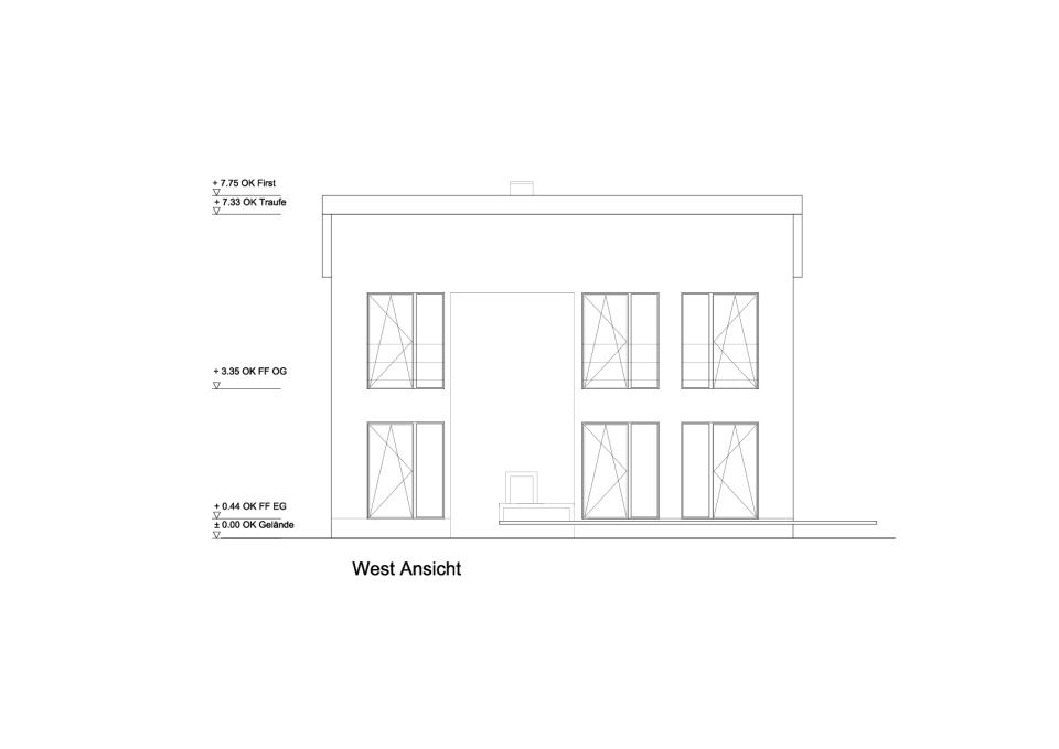Ansicht West - Gartenseite