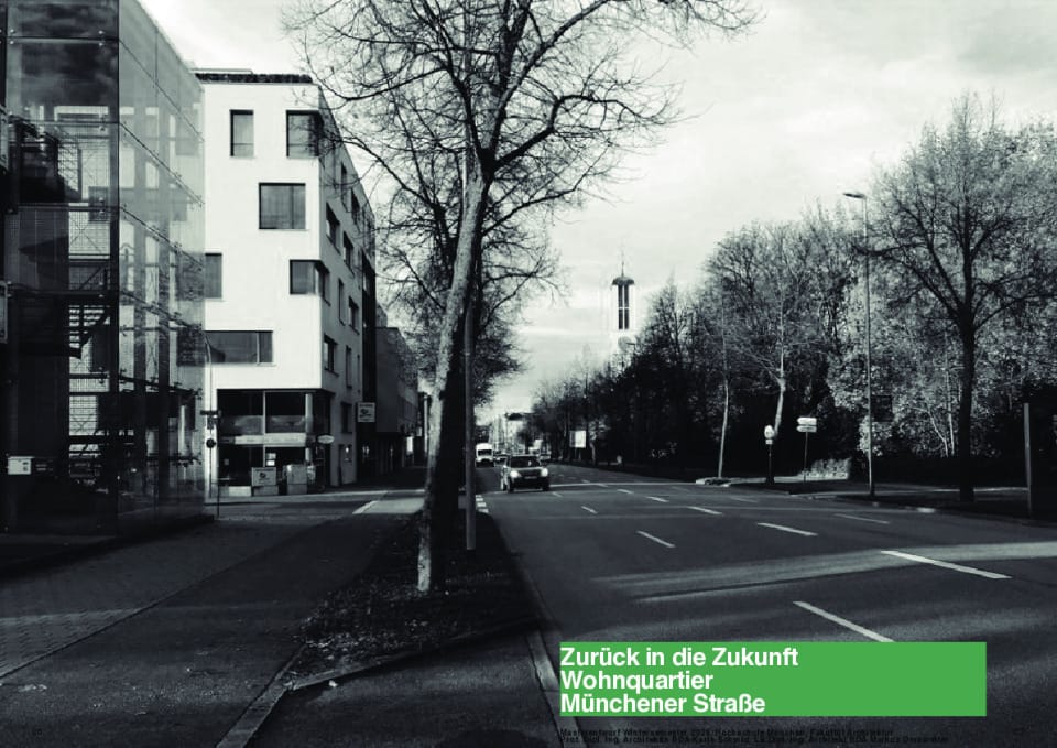 Blick gen Norden entlang der Münchener Straße