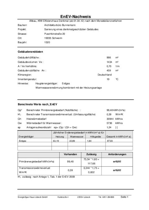 EnEV-Nachweis