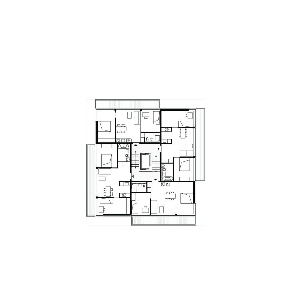 Grundriss Geschoss 1.,3. und 5.