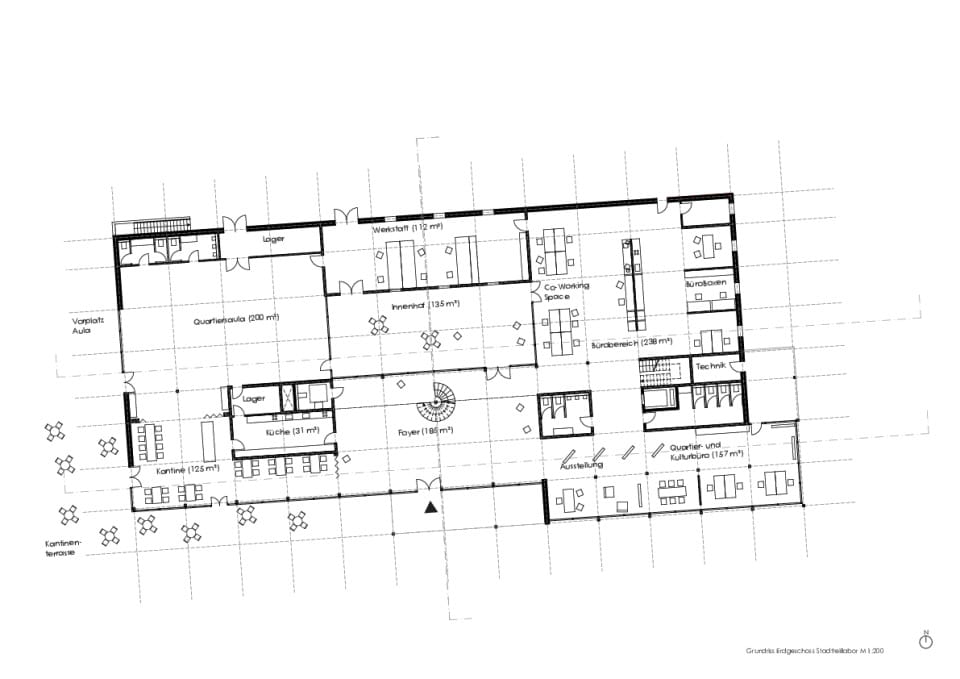 Stadtteillabor - Grundriss EG