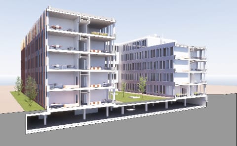 3D-Schnitt (BIM) - Godesberger Allee 138