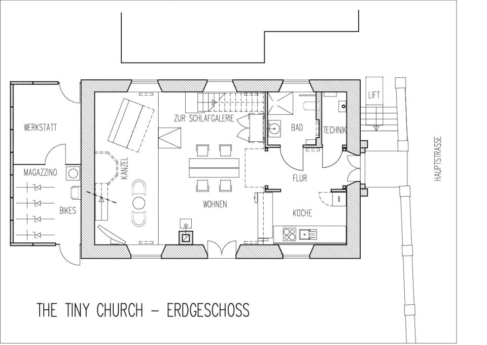 Grundriss der Tiny Church