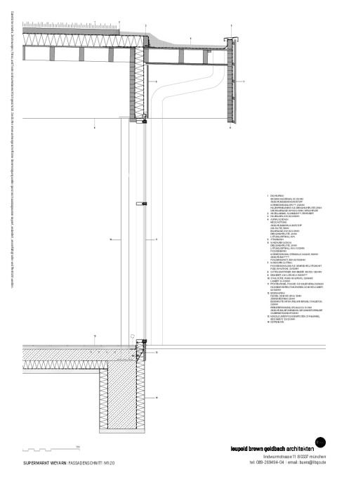 Detailschnitt Fassade