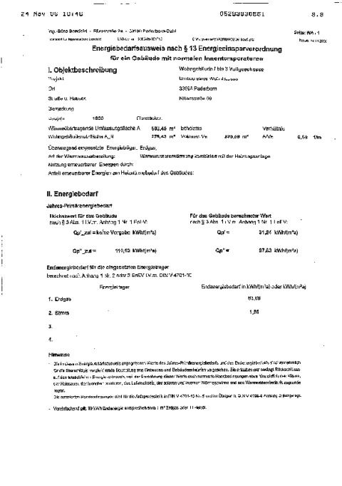 Energiebedarfsausweis