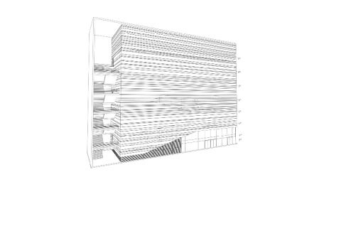 Perspektive Vorhangfassade