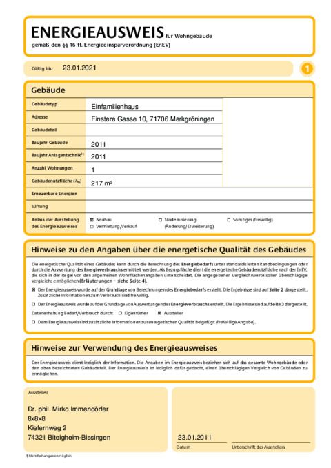 Energieausweis