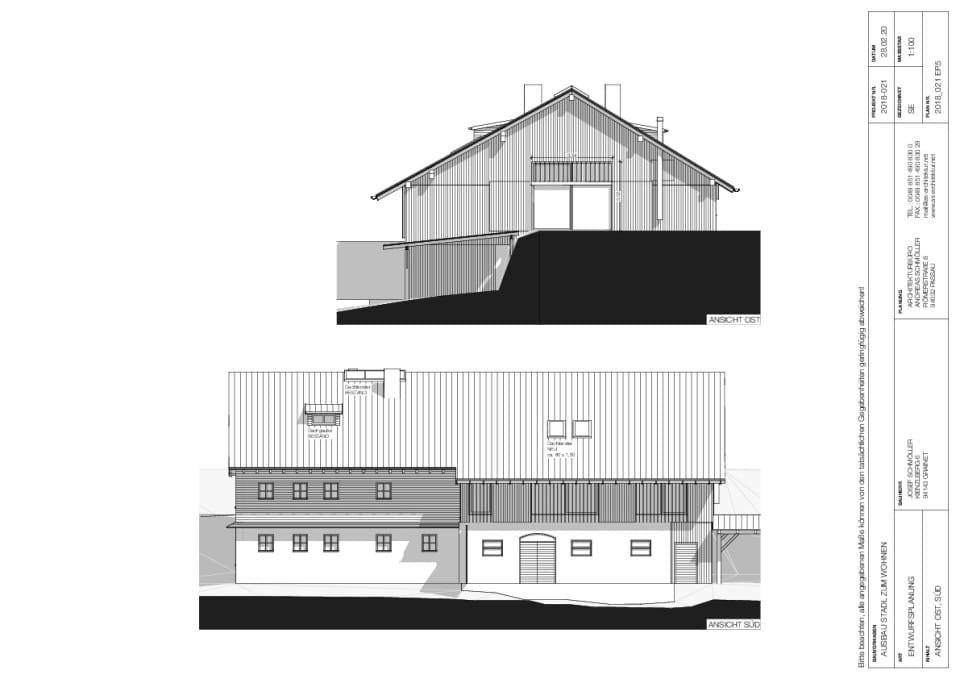 Ansichten Süden - Osten