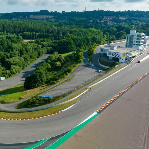 Entwässerungslösung in der Queckenbergkurve am Sachsenring