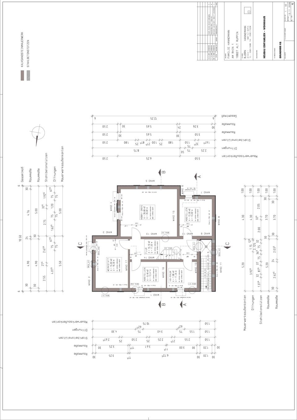 Grundriss Kellergeschoss (vollständiger AFU-Plan)