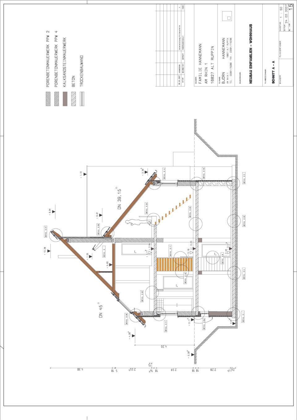 Schnitt A-A (vollständiger AFU-Plan)