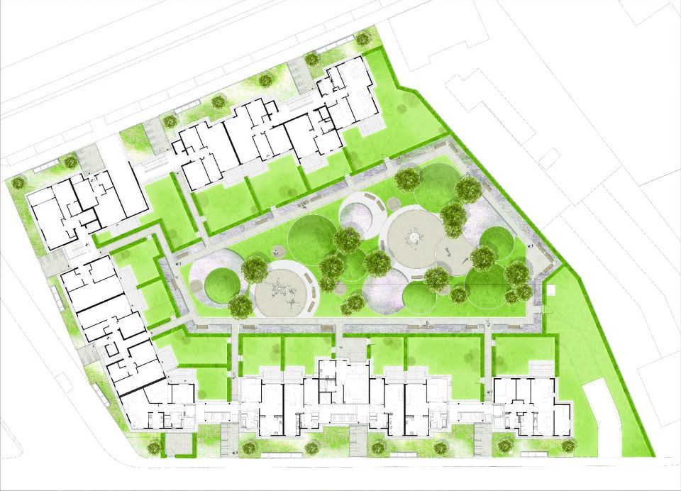 Lageplan Grünflächenplanung
