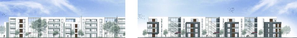 1. BA Haus 1+Haus 2 Anicht Ost+West