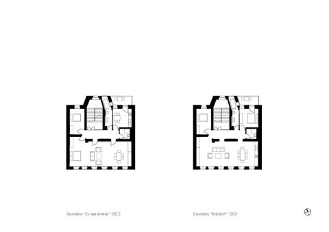 Grundrisse Maisonette DG1, DG2