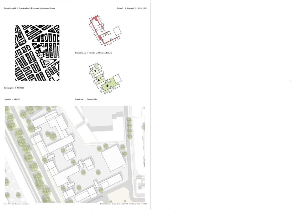 Schwarzplan / Lageplan / Piktogramme