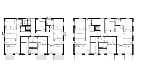 Haus 42C/D Grundriss Erdgeschoss und Regelgeschoss