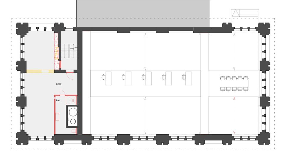 Grundriss drittes Obergeschoss (Loft 2)