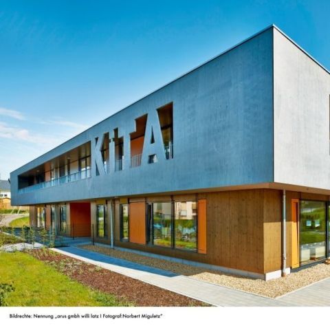 Kautschukböden für die Passivhaus-Kita