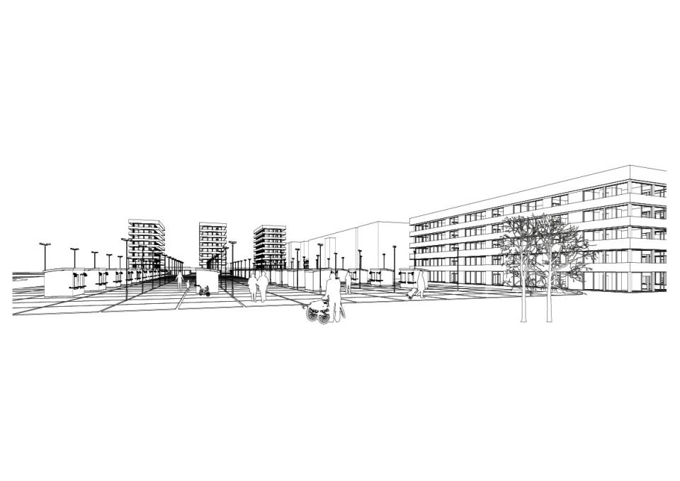 Blick auf neuen Markplatz