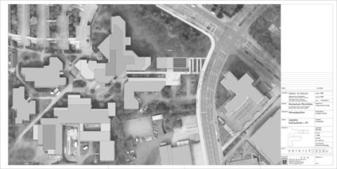 MM Hörsaalpavillon- Lageplan