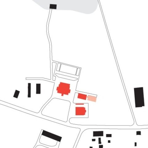 Lageplan mit Herrenhaus und weiteren Bestandsbauten