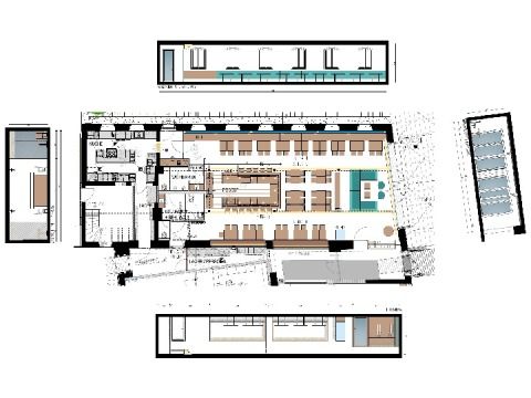 Lounge W3 Grundriss + Ansichten