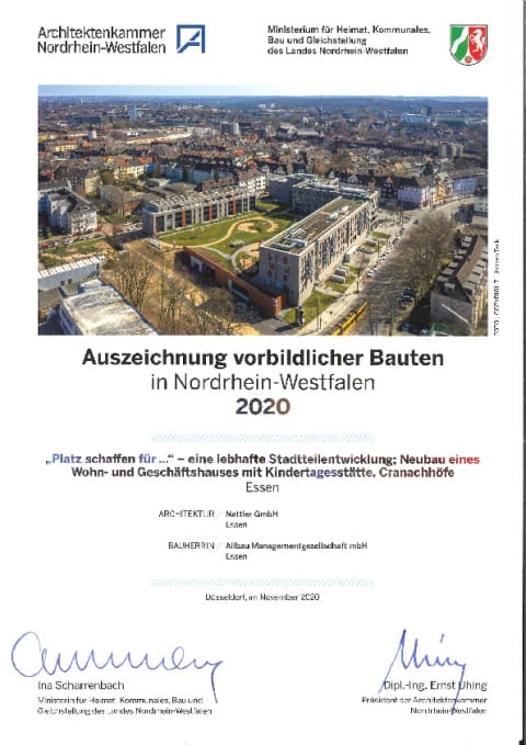 Auszeichnung vorbildliche Bauten NRW 2020