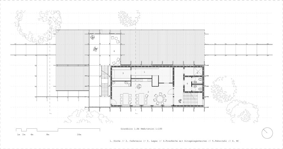 Grundriss 1.OG Ankunftskörper