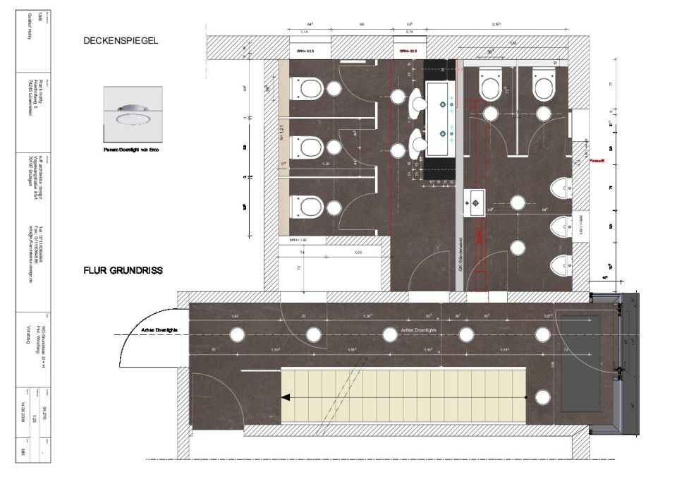 Grundriss Eingangsbereich, WC Damen/Herren