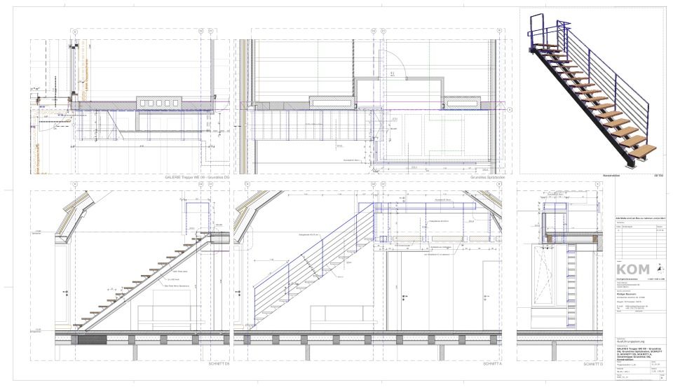 Integration Metallbauplanung Treppe