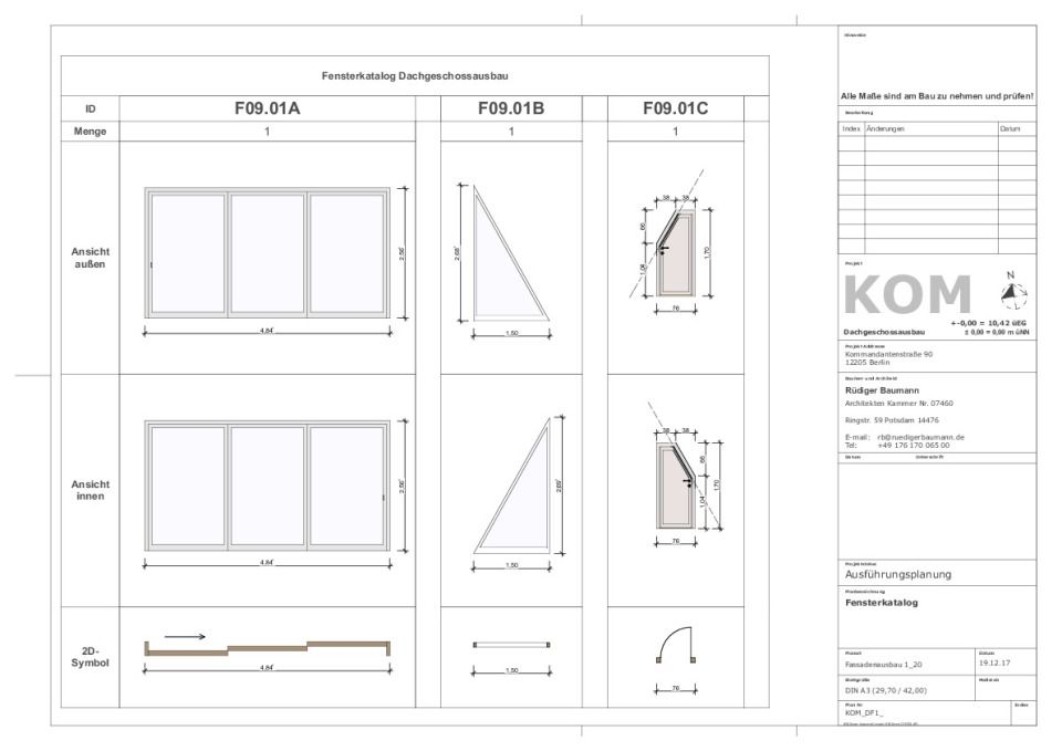 Integration Fassadenplanung Beispiel Fensterkatalog
