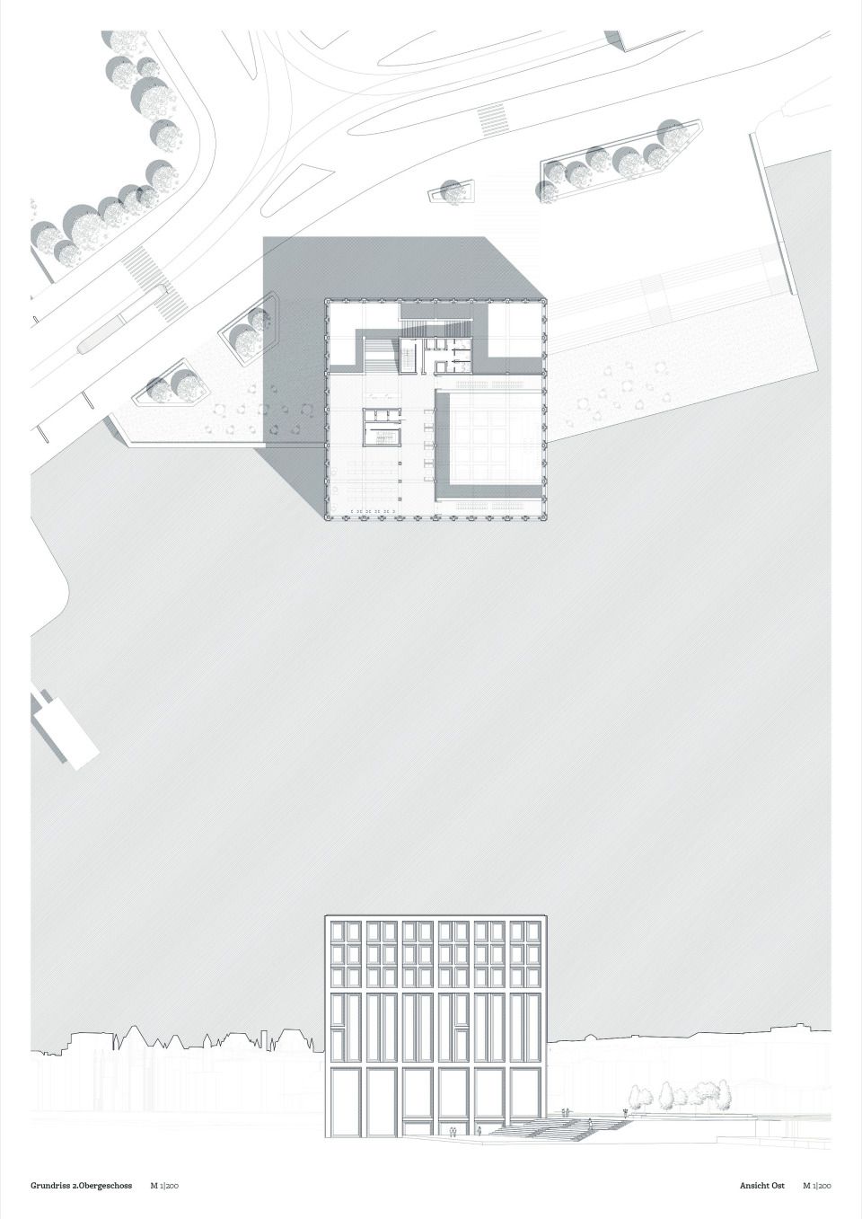 Grundriss 2OG + Ansicht Ost