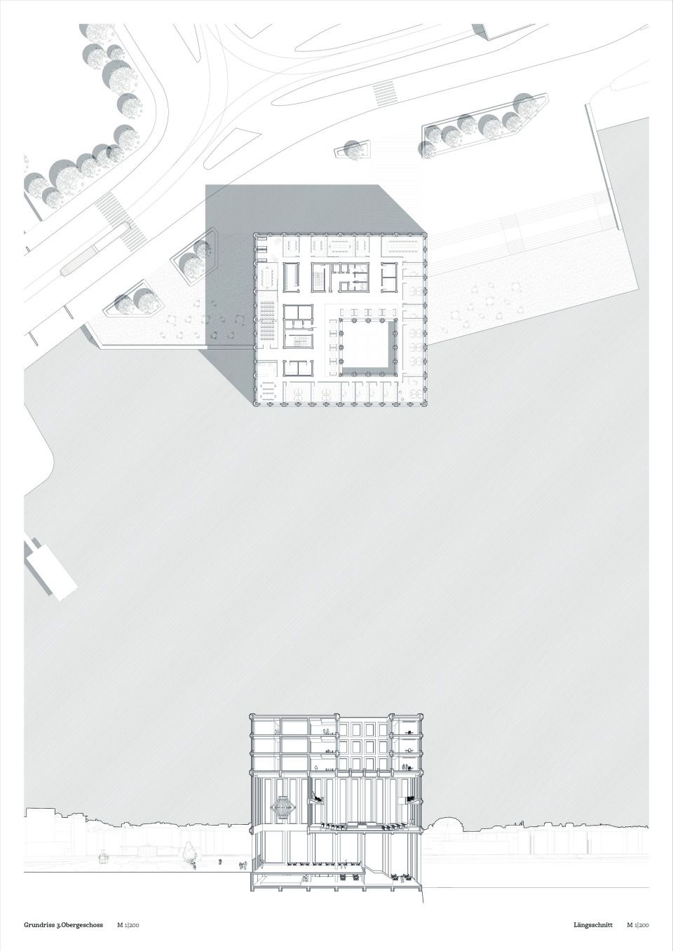 Grundriss 3OG + Schnitt
