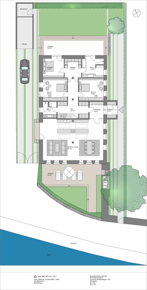 Grundriss EG mit Außenanlagen