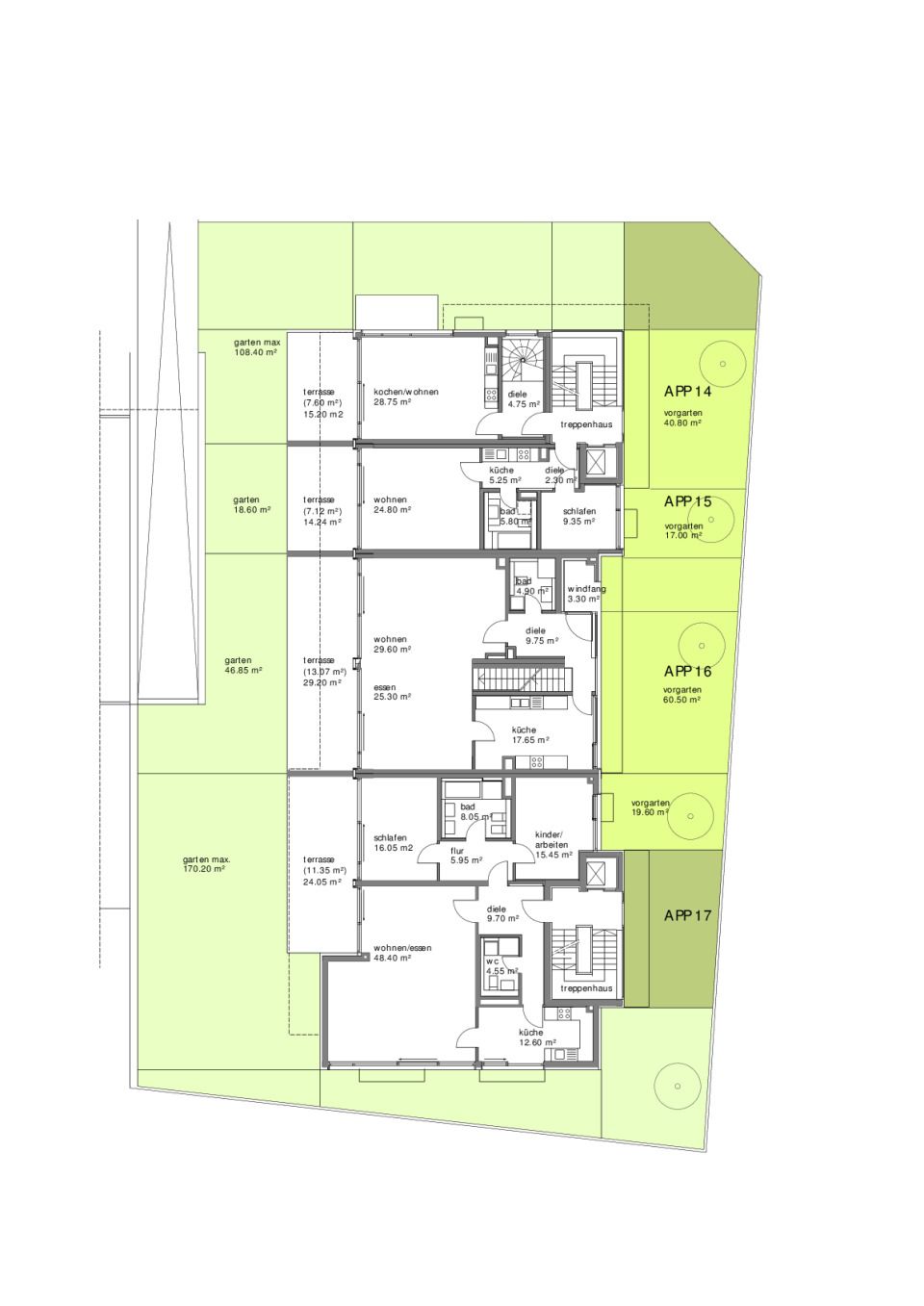 Grundriss Erdgeschoss Haus B