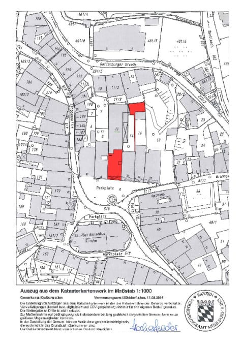 Lageplan Vordergebäude