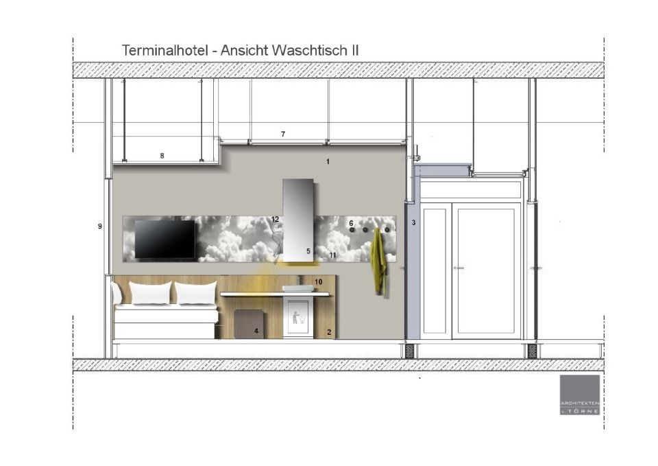 Gastzimmer Schnitt