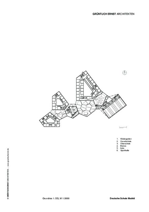 Deutsche Schule Madrid – Grundriss 1. OG