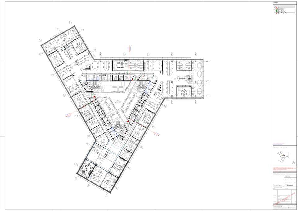 Aquila Capital Grundriss Innenausbau 19OG