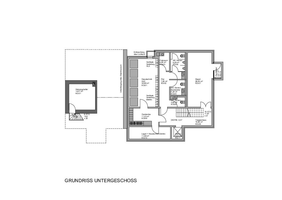 Untergeschoßgrundriss