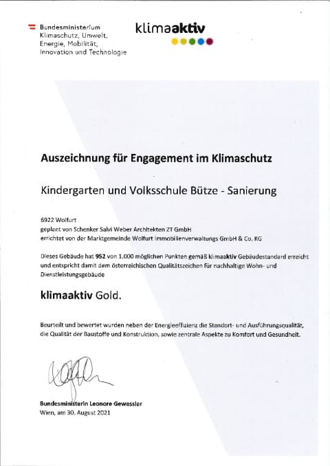 Klimaaktiv Gold